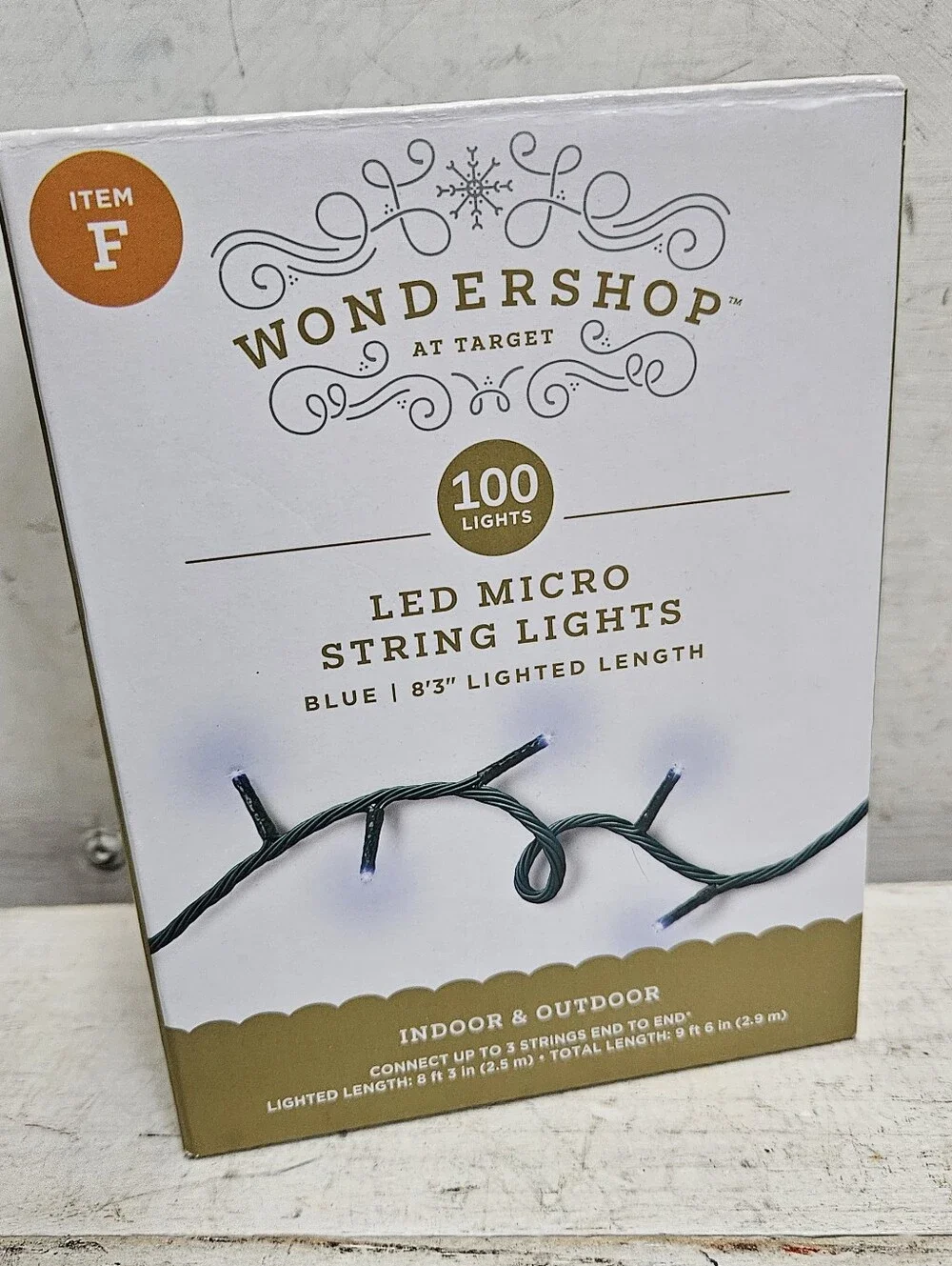 WONDERSHOP Green & Blue LED Micro String Lights New Christmas Holiday Decor